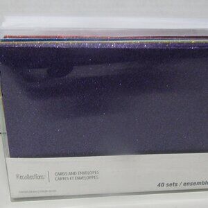 Recollections Cards and Envelopes 40 Sets 5x7" bright sparkle blanks NIP